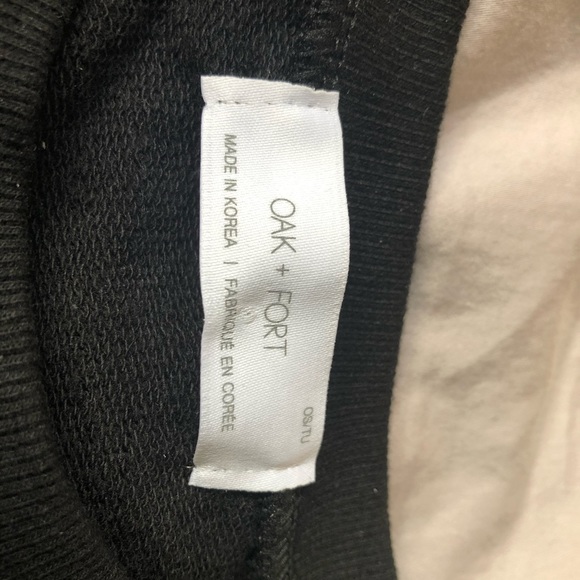 Oak & Fort Black Short Sweat Set (top and bottom) - Picture 5 of 7